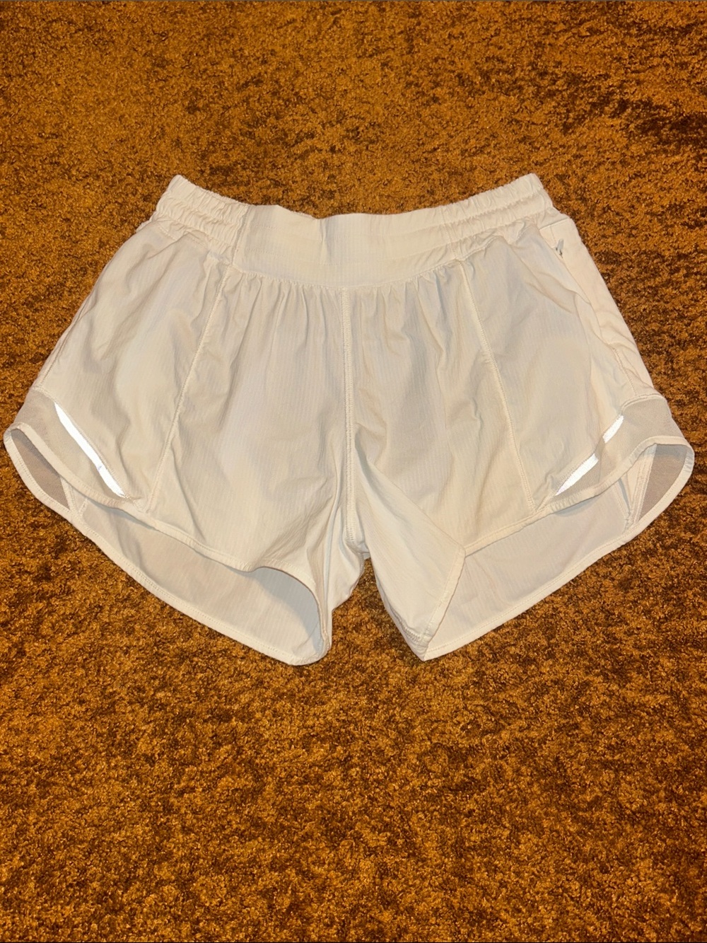 lululemon athletica White Women's Athletic Shorts with Reflective Trim